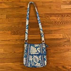 Vera Bradley Blue & White Hipster Crossbody Purse